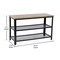 Emma and Oliver Isla 3-Tier Storage Bench with Metal Mesh Shelves for Entryway, Mudroom, or Bedroom